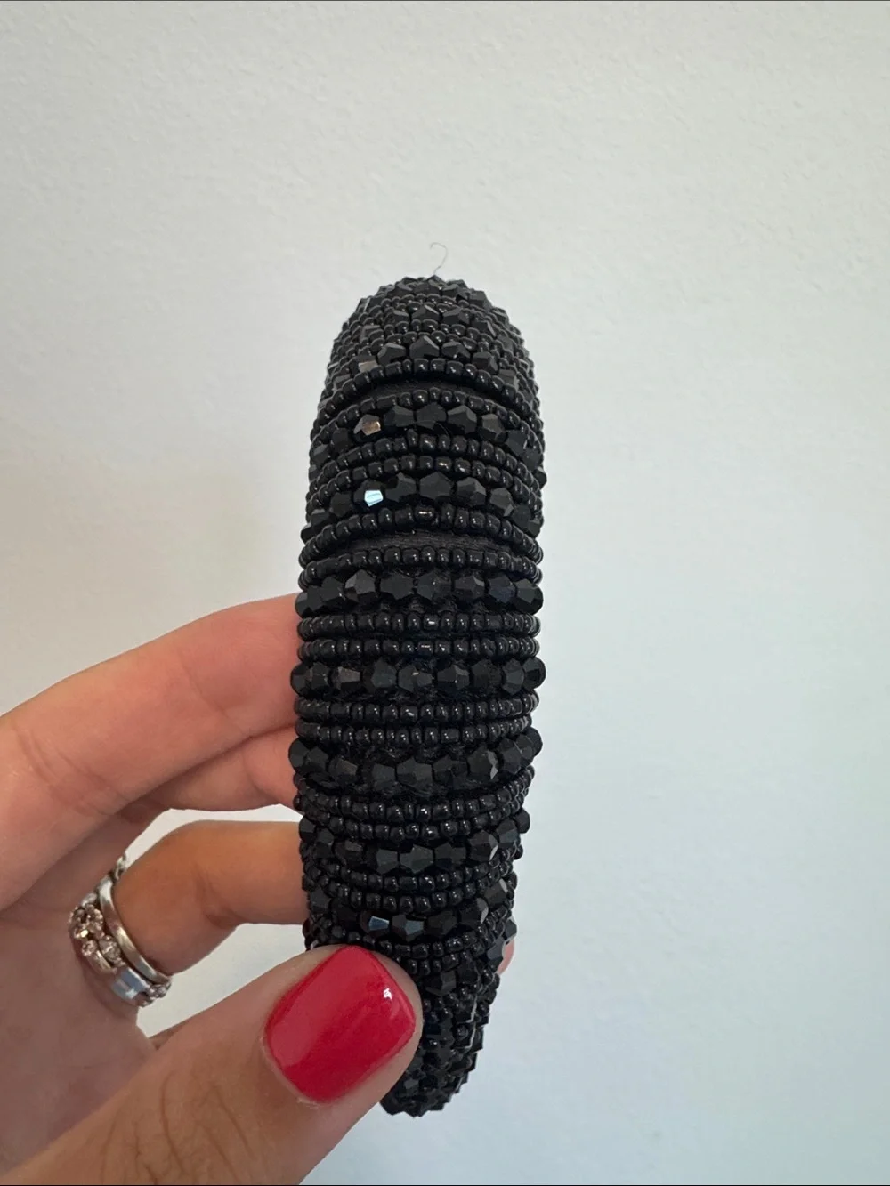 Amazon Black Beaded Padded Headband
